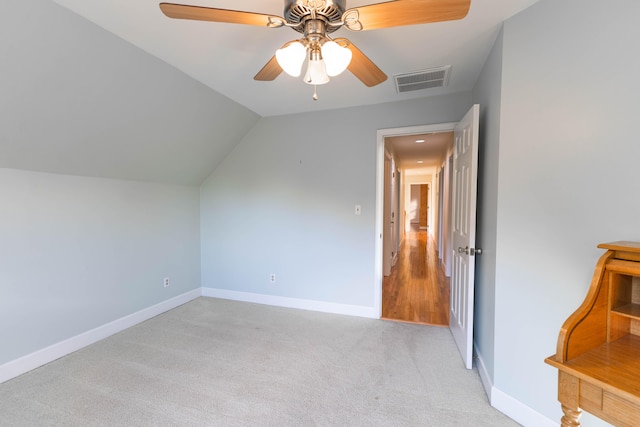 6011 Canonero Way, Versailles, KY 40383 - bonus room featuring ceiling fan, carpet, baseboards, and vaulted ceiling