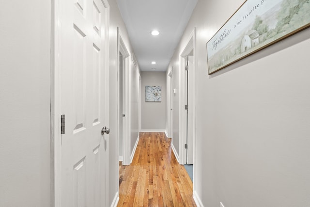 2849 Walnut Hill Rd, Lexington, KY 40515 - hall featuring recessed lighting, light wood-type flooring, and baseboards