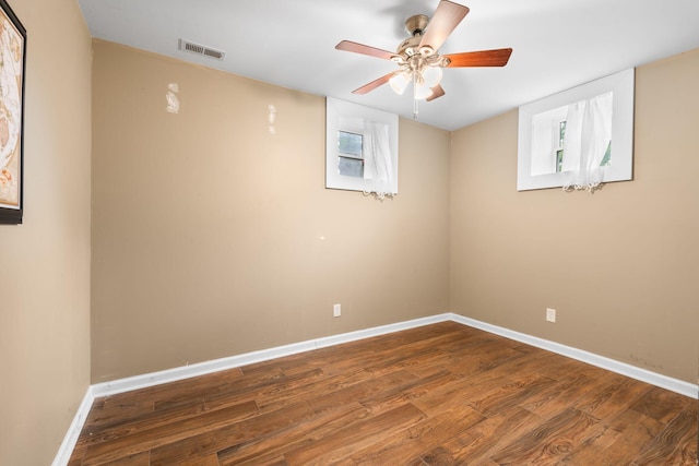 2849 Walnut Hill Rd, Lexington, KY 40515 - empty room with wood finished floors, a ceiling fan, and baseboards