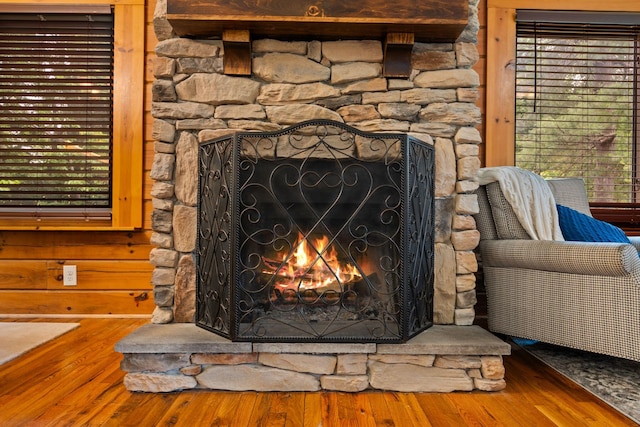 2849 Walnut Hill Rd, Lexington, KY 40515 - detailed view of a fireplace and wood finished floors