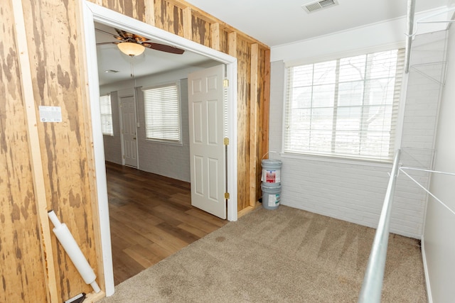 9412 Harrodsburg Rd, Wilmore, KY 40390 - spare room with ceiling fan, healthy amount of natural light, carpet floors, and wood finished floors