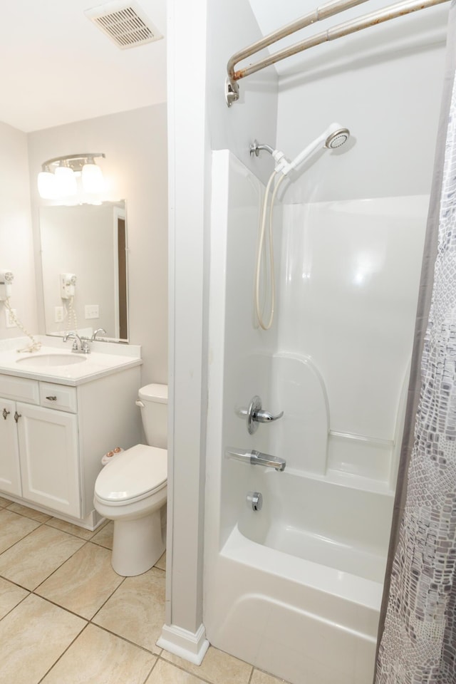 9412 Harrodsburg Rd, Wilmore, KY 40390 - bathroom with tile patterned floors, shower / bath combo, vanity, and toilet