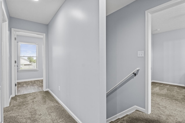 112 Covington Way, Richmond, KY 40475 - corridor with an upstairs landing, carpet, and baseboards