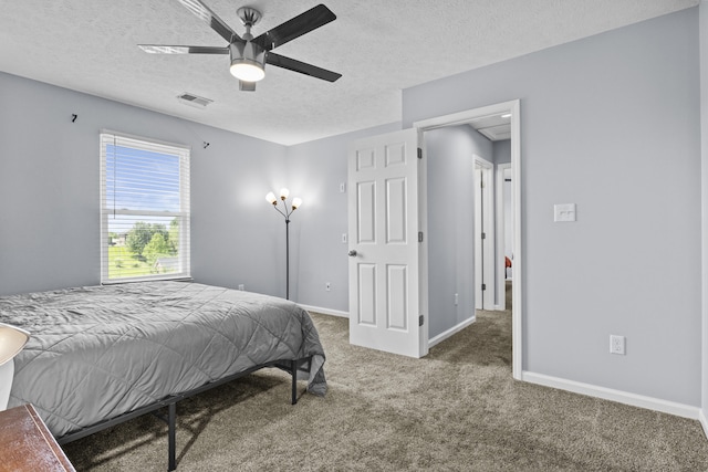 112 Covington Way, Richmond, KY 40475 - bedroom featuring carpet flooring, a textured ceiling, baseboards, and ceiling fan
