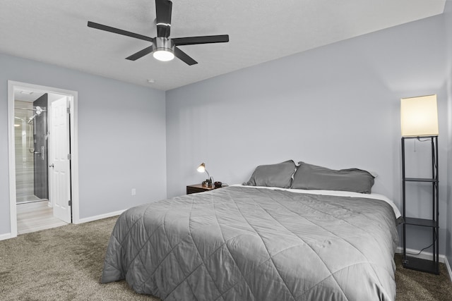 112 Covington Way, Richmond, KY 40475 - bedroom featuring carpet, baseboards, ensuite bathroom, and a ceiling fan