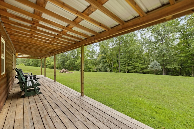 225 Grover Back Rd, Rogers, KY 41365 - deck featuring a yard and view of scattered trees