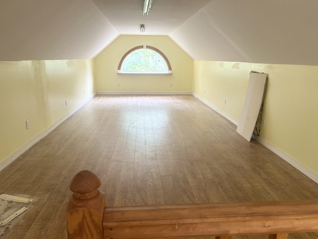 12430 E Ky-10, Quincy, KY 41166 - additional living space with hardwood / wood-style flooring, lofted ceiling, and baseboards