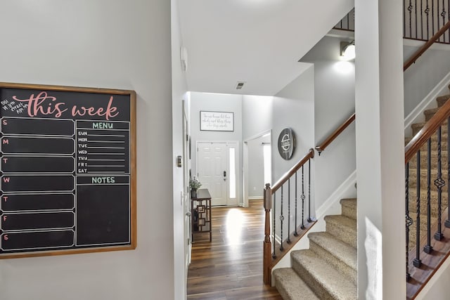 127 Schneider Blvd, Georgetown, KY 40324 - entrance foyer with wood finished floors and stairway