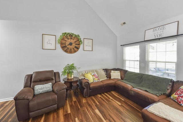 127 Schneider Blvd, Georgetown, KY 40324 - living area with high vaulted ceiling and wood finished floors