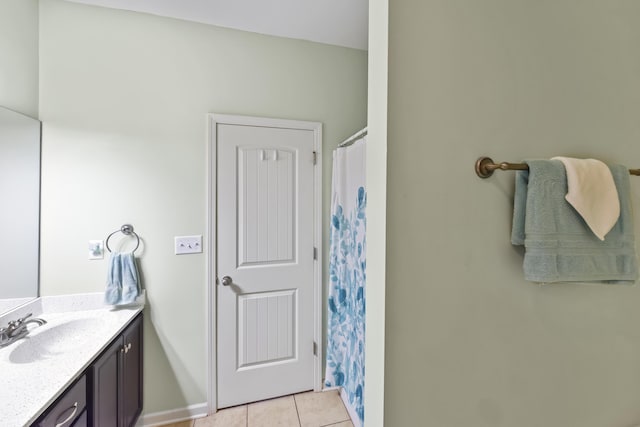 127 Schneider Blvd, Georgetown, KY 40324 - full bathroom with vanity, tile patterned flooring, and a shower with shower curtain