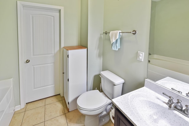 127 Schneider Blvd, Georgetown, KY 40324 - full bathroom with a bath, toilet, vanity, and tile patterned flooring