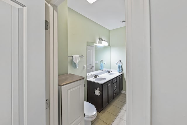 127 Schneider Blvd, Georgetown, KY 40324 - bathroom with double vanity, tile patterned flooring, and toilet