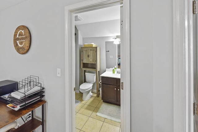 127 Schneider Blvd, Georgetown, KY 40324 - bathroom with vanity, toilet, and tile patterned flooring