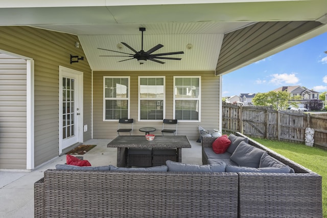127 Schneider Blvd, Georgetown, KY 40324 - view of patio featuring an outdoor living space and ceiling fan