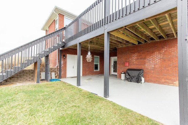 809 Muirfield Trl, Richmond, KY 40475 - view of patio featuring stairs and a deck
