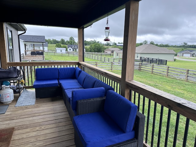 2042 Partridge Way, Richmond, KY 40475 - wooden deck with an outdoor living space