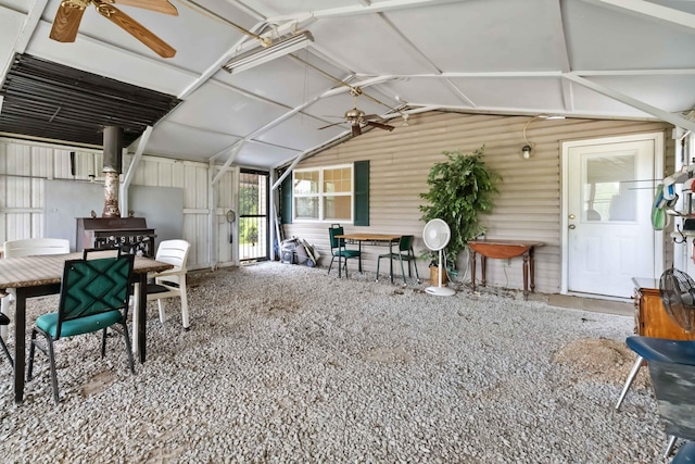 5830 Old Keno Rd, Burnside, KY 42519 - sunroom / solarium with a ceiling fan, outdoor dining space, and lofted ceiling