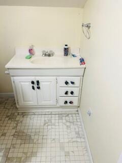127 Circle St, London, KY 40744 - bathroom with vanity, baseboards, and tile patterned floors