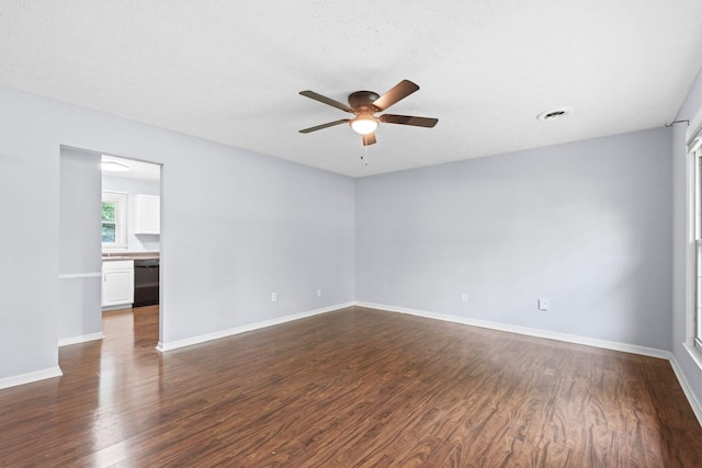 1609 Magna Oak Dr, Lexington, KY 40515 - empty room with a ceiling fan, dark wood-style floors, and baseboards
