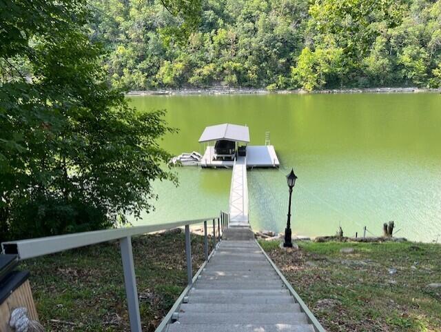 1990 Wells Landing Rd, Danville, KY 40422 - dock featuring a water view and a view of trees