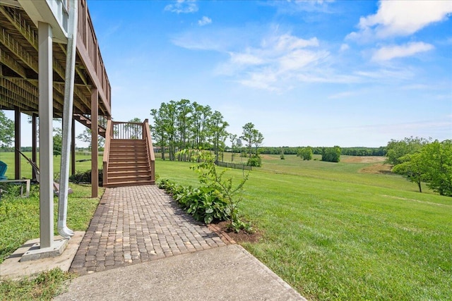 553 White Oak Rd, Stamping Ground, KY 40379 - view of grassy yard featuring stairway
