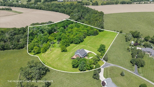 553 White Oak Rd, Stamping Ground, KY 40379 - overview of rural landscape featuring property parcel outlined