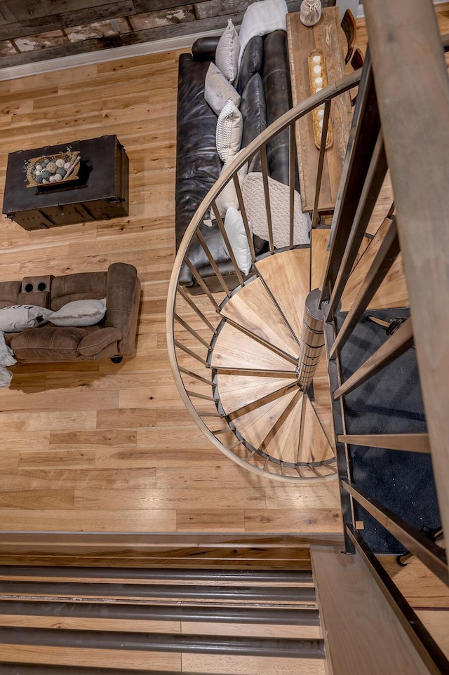 517 W Main St, Lexington, KY 40507 - stairway with wooden walls