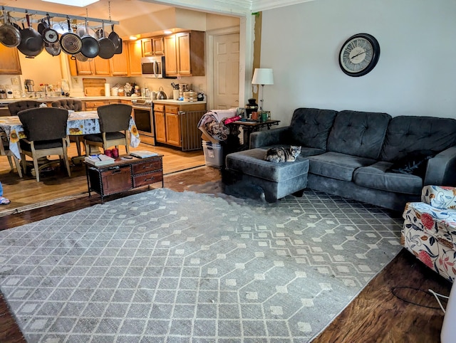 400 Verna Dr, Winchester, KY 40391 - living room featuring light wood-style floors and ornamental molding