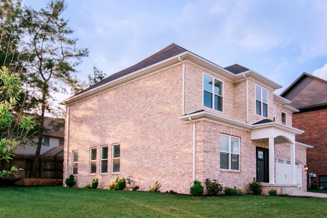 4299 Captains Ct, Lexington, KY 40513 - view of side of home with a lawn and brick siding