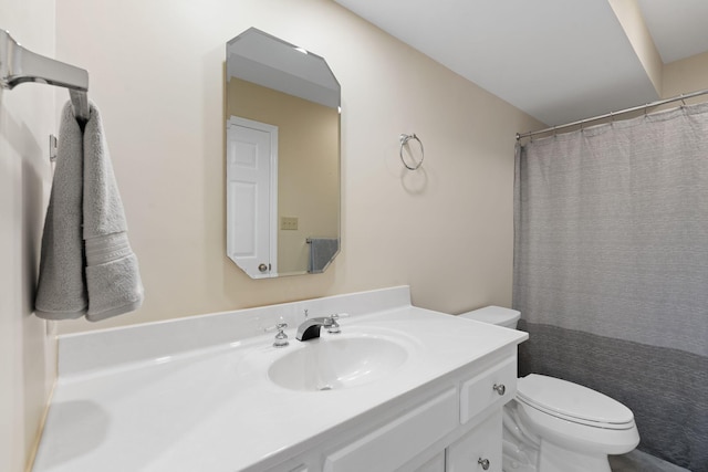 6A Charleston Greene, Danville, KY 40422 - bathroom with toilet, vanity, and a shower with curtain