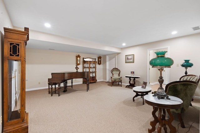 6A Charleston Greene, Danville, KY 40422 - living area featuring carpet flooring, baseboards, and recessed lighting