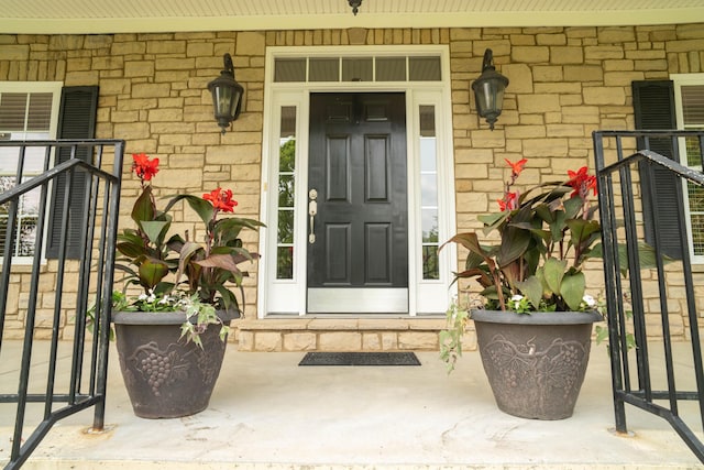 20 Walnut Hill Ct, Cynthiana, KY 41031 - entrance to property featuring stone siding