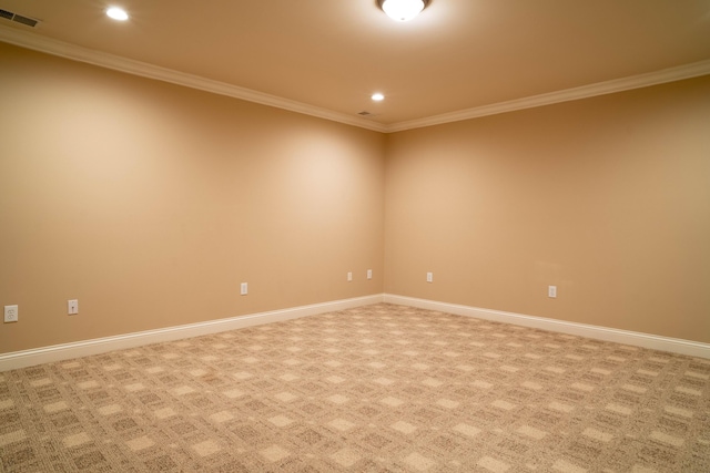 20 Walnut Hill Ct, Cynthiana, KY 41031 - empty room with crown molding, recessed lighting, baseboards, and light colored carpet