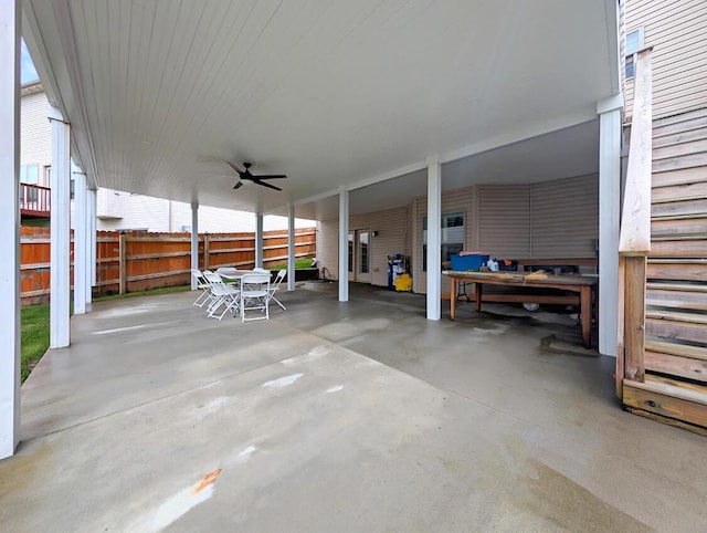 4663 Larkhill Ln, Lexington, KY 40509 - view of patio with a ceiling fan and outdoor dining space
