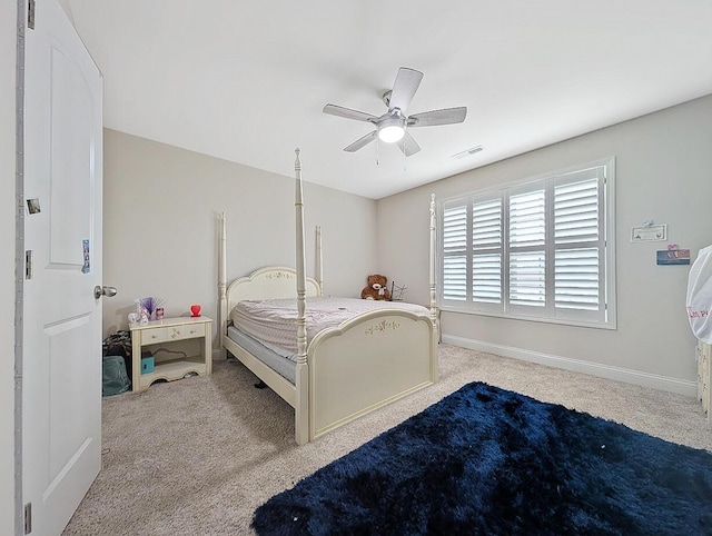 4663 Larkhill Ln, Lexington, KY 40509 - bedroom with carpet, baseboards, and a ceiling fan