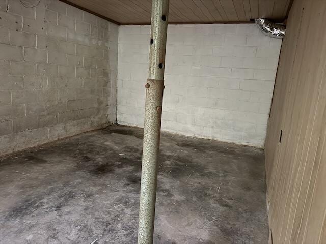 100 Ridgeway Dr, Lancaster, KY 40444 - unfinished basement with concrete block wall