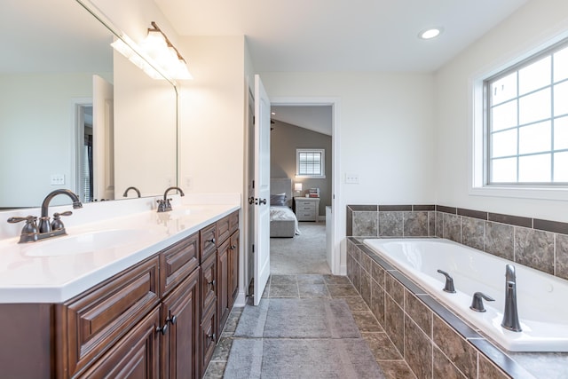 3757 Hardwood Rd, Lexington, KY 40509 - ensuite bathroom with plenty of natural light, double vanity, and a garden tub