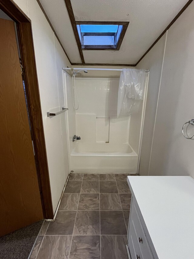 132 Harvieland Rd, Frankfort, KY 40601 - full bath featuring shower / bathtub combination, vanity, and marble look tile flooring