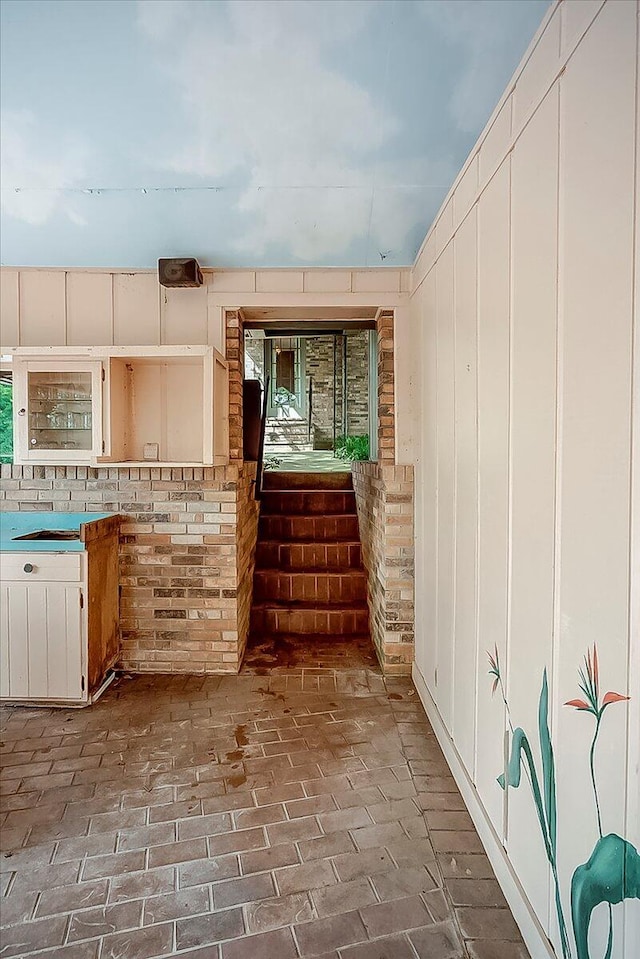 523 Leawood Dr, Frankfort, KY 40601 - kitchen with brick flooring