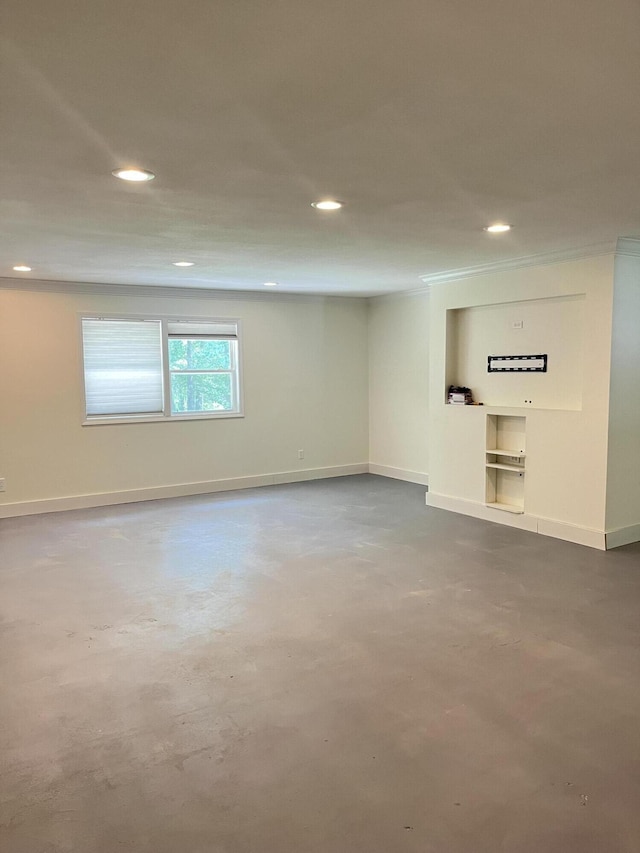 77 Travis Burchfield Rd, Strunk, KY 42649 - empty room with baseboards, finished concrete flooring, and recessed lighting