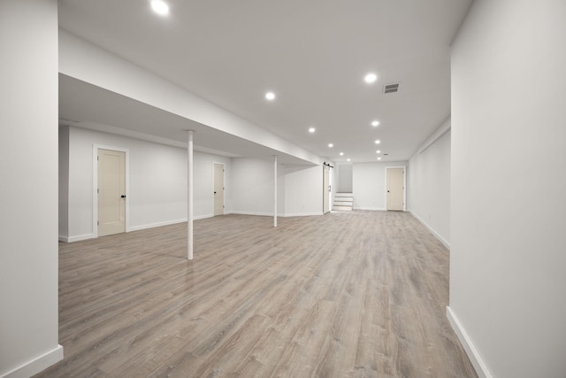 104 Barkley Ests, Nicholasville, KY 40356 - finished basement featuring recessed lighting, light wood-type flooring, and baseboards