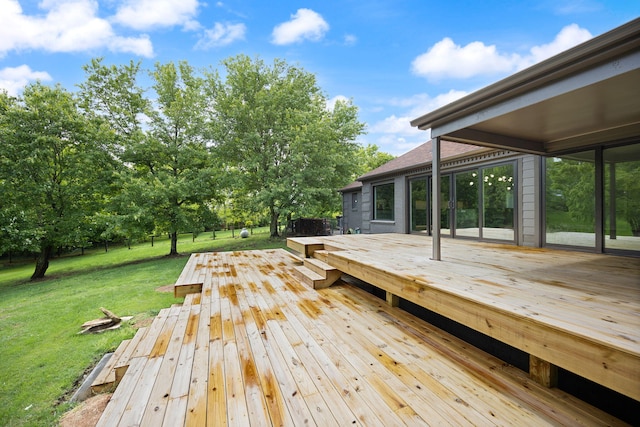 104 Barkley Ests, Nicholasville, KY 40356 - wooden terrace featuring view of wooded area