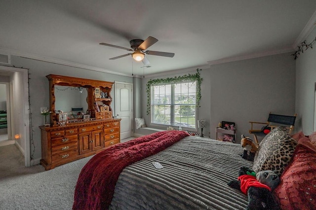 177 Swilcan Bridge Way, Georgetown, KY 40324 - bedroom featuring ornamental molding, carpet flooring, ceiling fan, and baseboards
