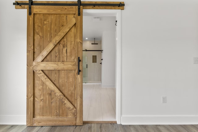 138 Hickory Grove Ln, Stanton, KY 40380 - detailed view of a barn door and wood finished floors