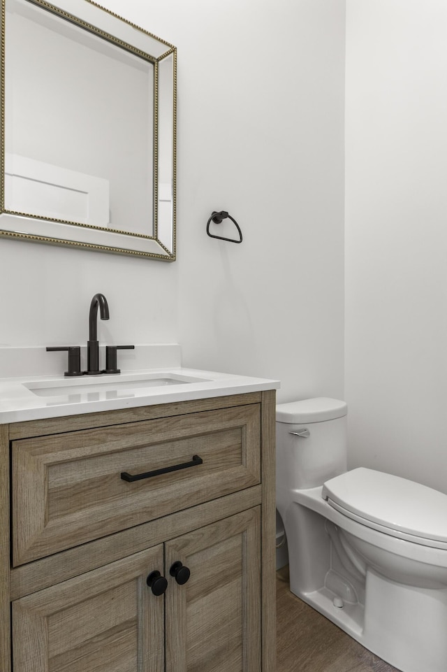 138 Hickory Grove Ln, Stanton, KY 40380 - half bathroom with vanity and wood finished floors
