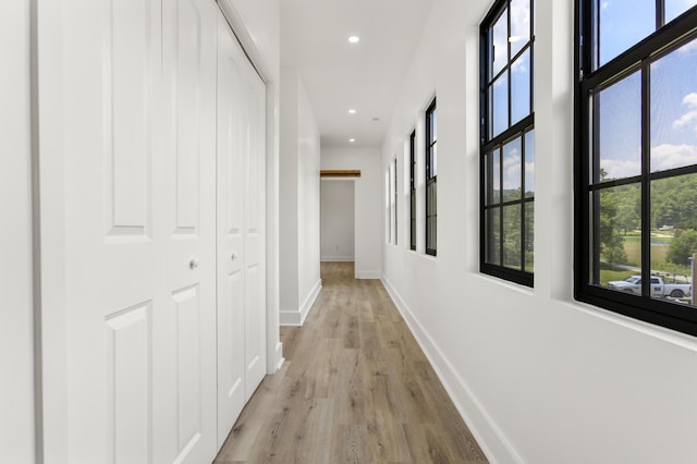 138 Hickory Grove Ln, Stanton, KY 40380 - hall with light wood-style floors and recessed lighting