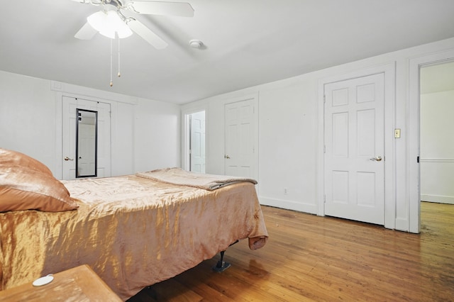 832 N 25th St, Middlesboro, KY 40965 - bedroom featuring light wood finished floors, baseboards, and ceiling fan