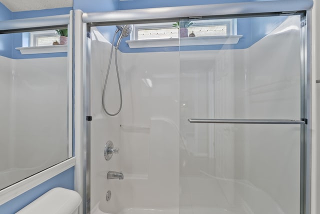 1217 Wyndham Hills Dr, Lexington, KY 40514 - bathroom featuring toilet and shower / bath combination with glass door
