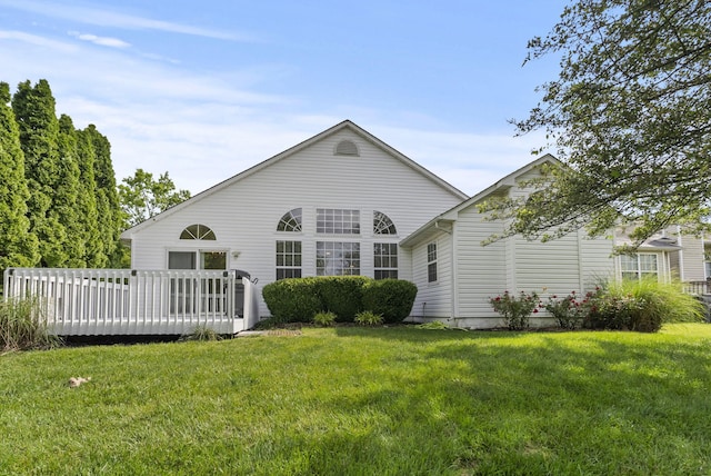 1217 Wyndham Hills Dr, Lexington, KY 40514 - rear view of house with a yard and a wooden deck