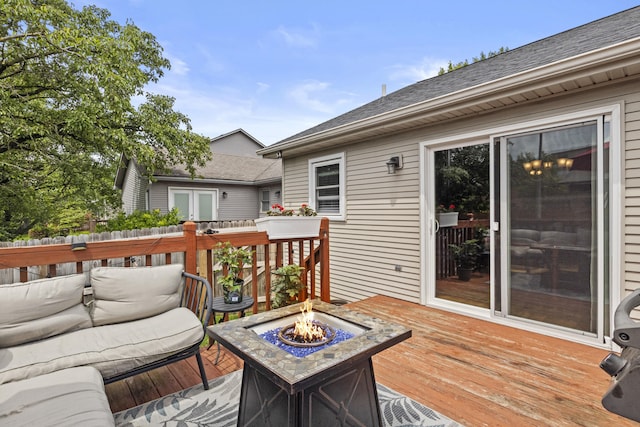 3648 Cottage Cir, Lexington, KY 40513 - deck with a fire pit